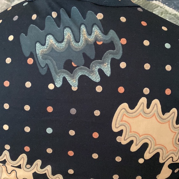 Vintage Limerix mesh long sleeve top abstract 12 small - Picture 5 of 7